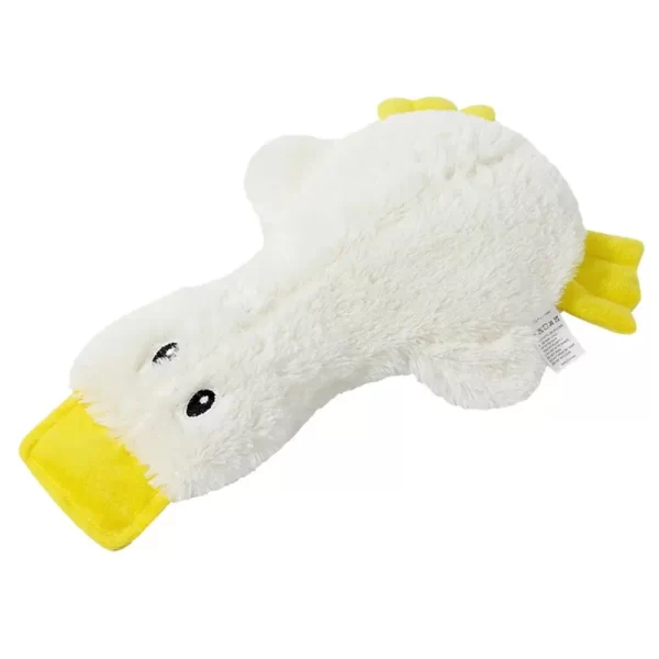 Plush Duck Dog Toy White