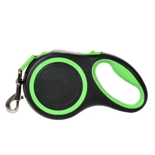 Retractable dog leash Green