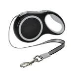 Retractable dog leash gray