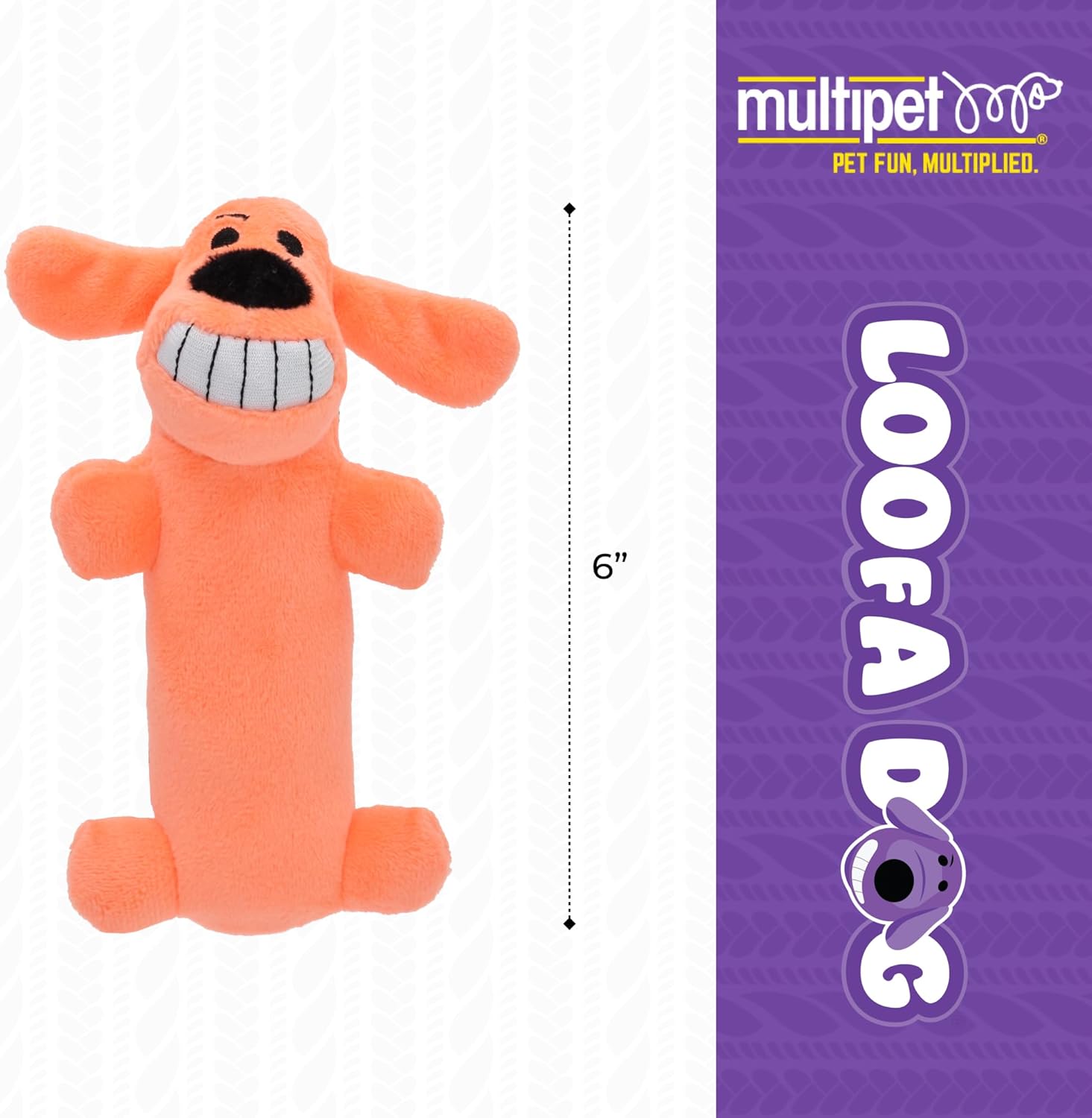 Squeaky Plush Loofa Dog Toy 6 Inch for Small Breeds, Assorted Colors - Image 6