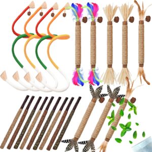 Cat Toys 21PCS Catnip Toy for Indoor Kitten Toys Cat Chew Stick for Dental Cleaning Teeth Cat Silvervine Matatabi Rope Treat Kitty Feather Snack for for Kick Molar Scratch Self Play