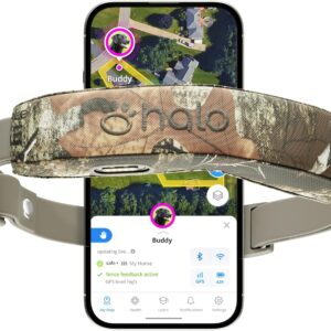 Halo Collar 5 Wireless Dog Fence & GPS Dog Collar, Keep Your Dog Safely Contained Outdoors with App-Controlled Boundaries and Real-Time Tracking, One Size, Realtree Camo