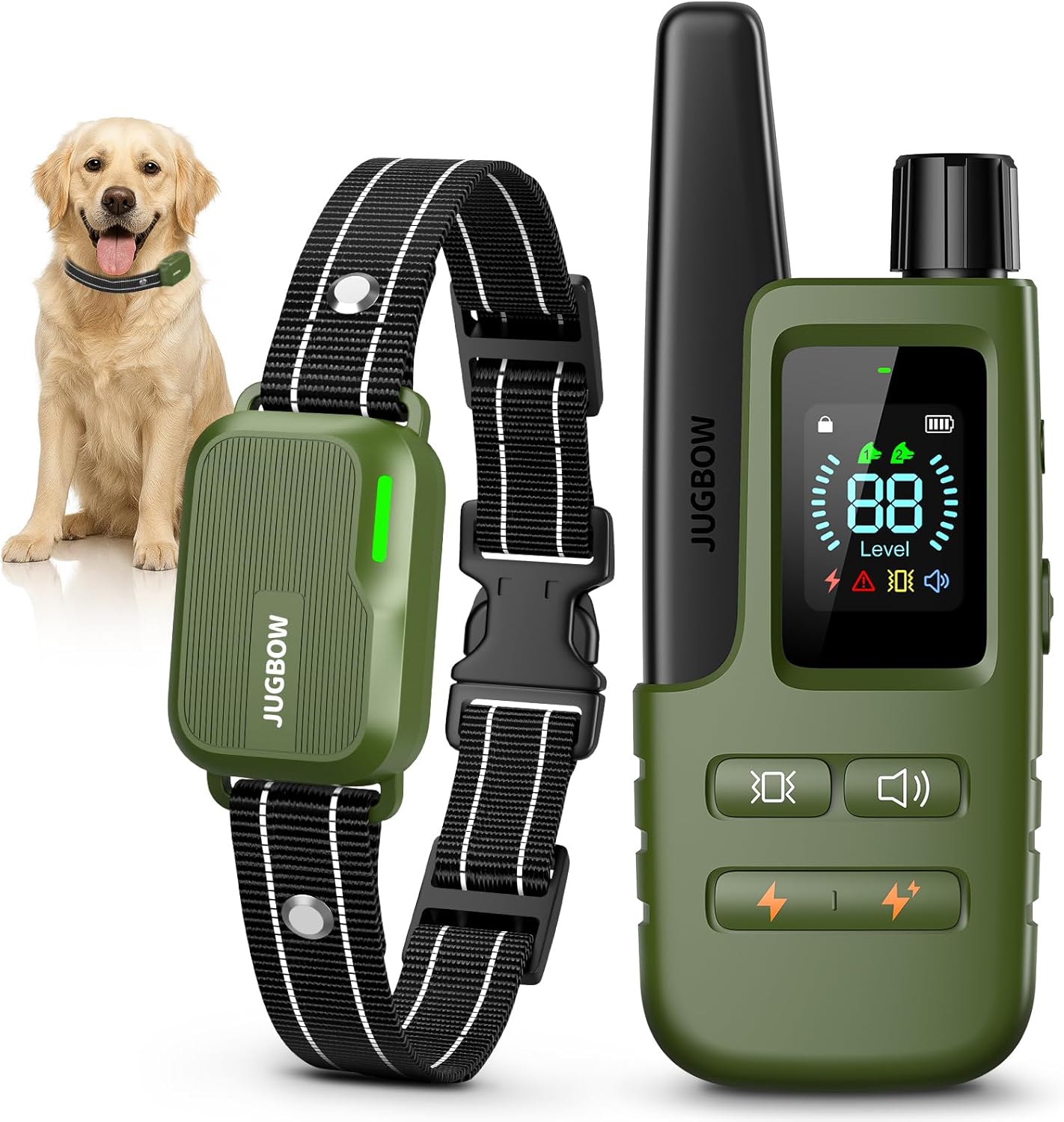Jugbow Dog Training Shock Collar with Remote – 4500FT Range, Waterproof eCollar with 4 Training Modes for Small, Medium & Large Dogs